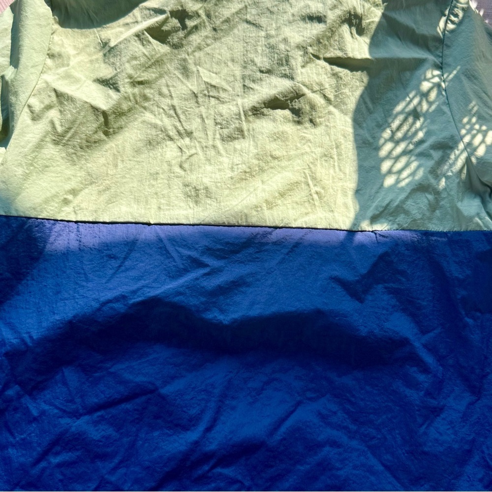 Cat & Jack l Mint and Navy l Popover Anorak Spring Windbreaker Jacket l Size: L - Picture 9 of 10
